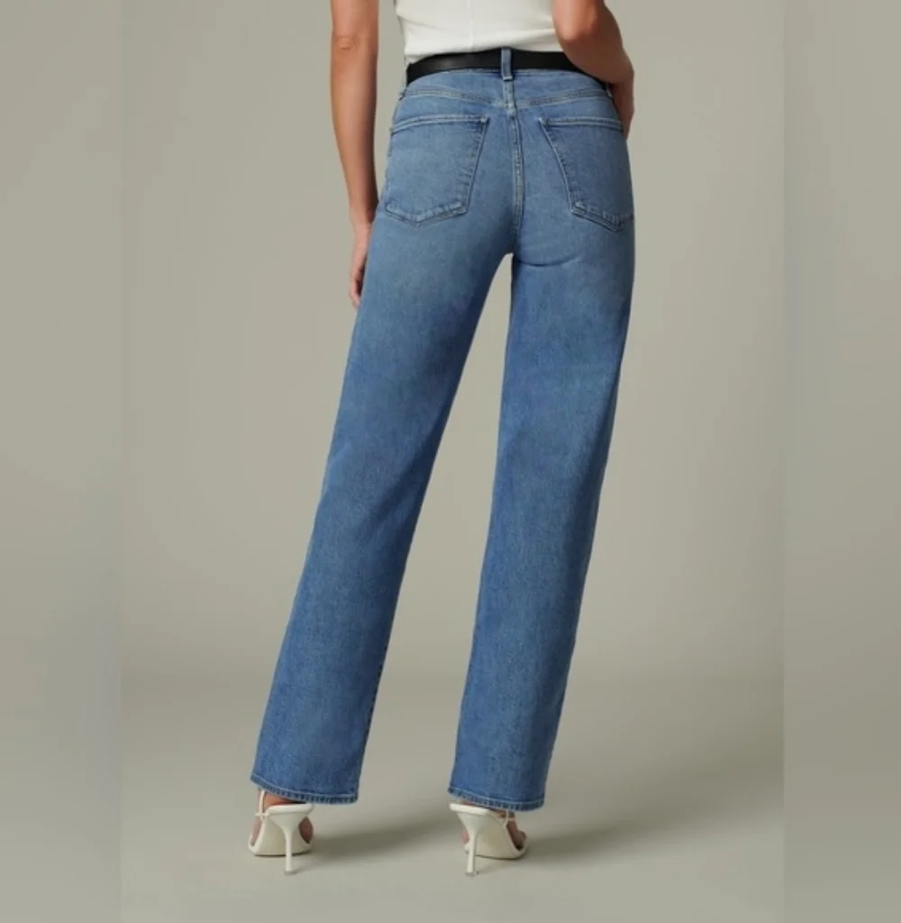 Joe's Jeans High Rise Faded Wash Straight Leg Sandblasted Contrasted Sz 29 New - Picture 4 of 16